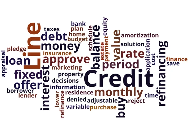 Credit Line, word cloud concept 8 — Stock Photo, Image