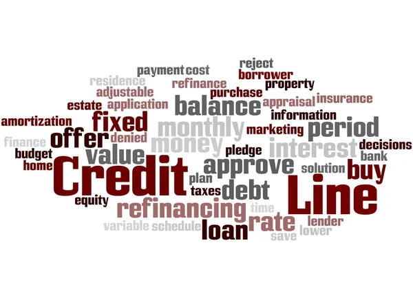 Credit Line, word cloud concept 4 — Stock Photo, Image