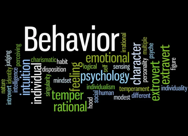 Behavior, word cloud concept 5 — Zdjęcie stockowe