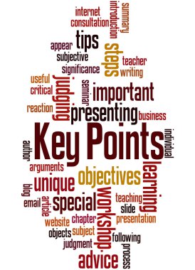 Key Points, word cloud concept 3 clipart