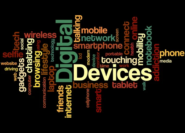 Digital Devices, word cloud concept 6 — Stock Photo, Image