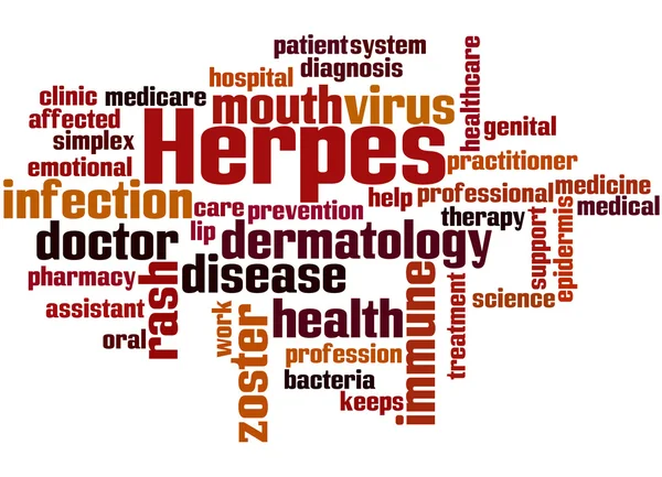 Herpes, parola concetto di nube 8 — Foto Stock