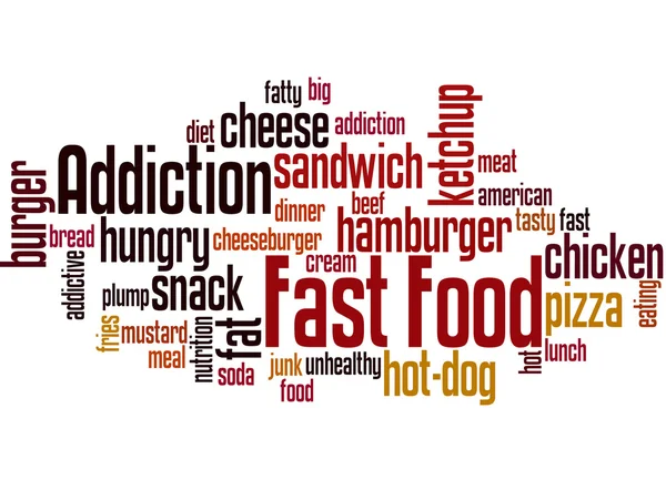 Fast food addiction, word cloud concept 3 — Stock Photo, Image