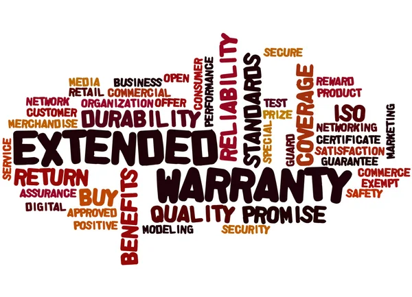 Extended Warranty, word cloud concept 6 — Stock Photo, Image