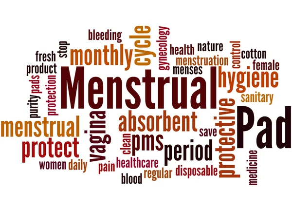 Almofada menstrual, conceito de nuvem de palavras 8 — Fotografia de Stock