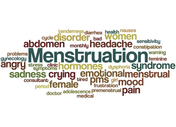 Menstruație, concept cloud cuvânt 4 — Fotografie, imagine de stoc