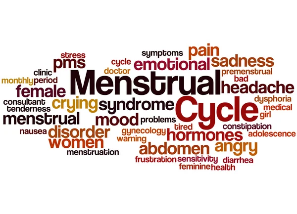 Ciclo menstrual, concepto de nube de palabras 8 —  Fotos de Stock