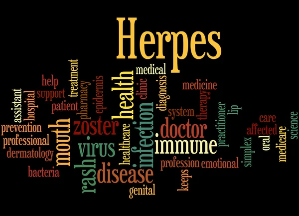 Herpes, word cloud concept 5 — Stock Image Herpes, word cloud concept 5 Royalty Free Stock Photos