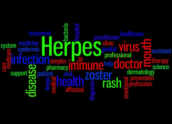 Herpes, word cloud concept 4 — Stock Image Herpes, word cloud concept 4 Stock Image