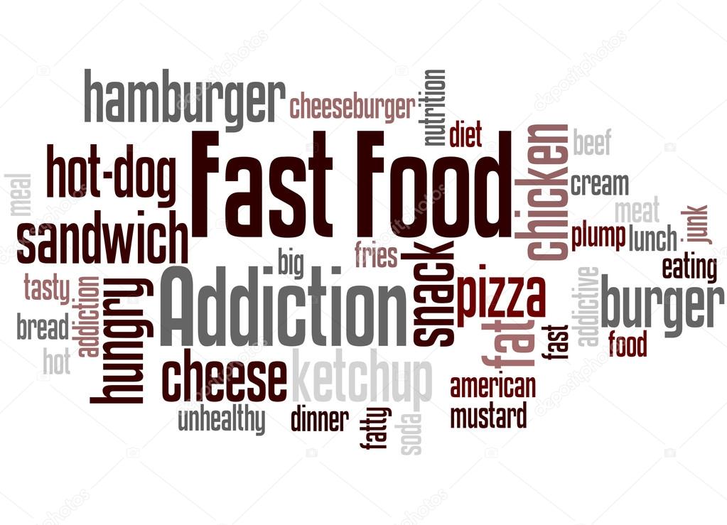 Fast Food Addiction Word Cloud Concept 6 Stock Photo C Kataklinger