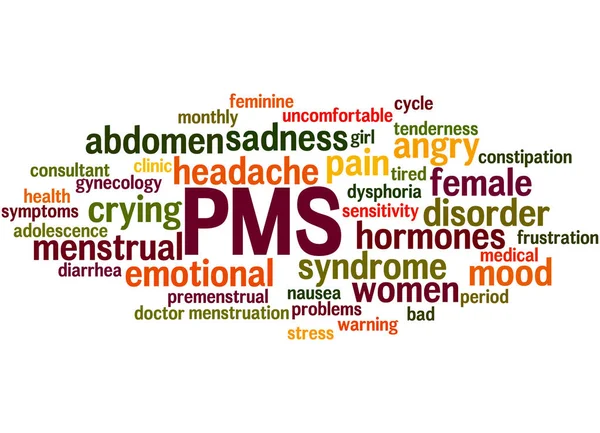 PMS, word cloud konceptet 6 — Stockfoto