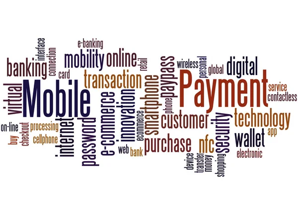 Mobil betalning, word cloud konceptet 8 — Stockfoto