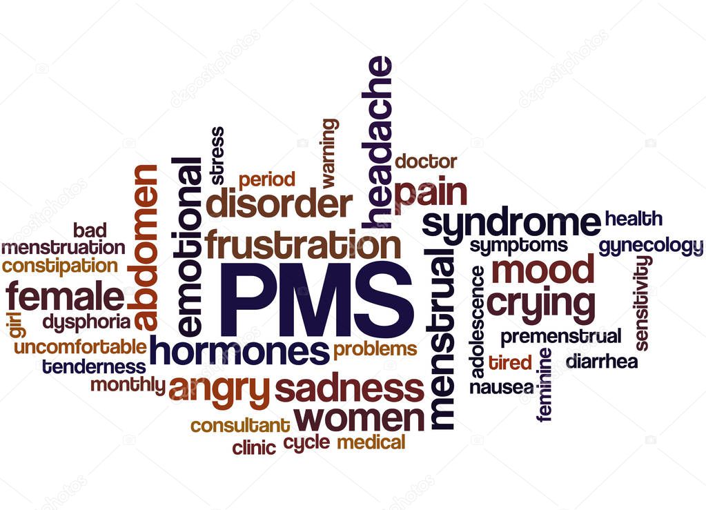 Pms Concepto De Nube De Word 8 Foto De Stock