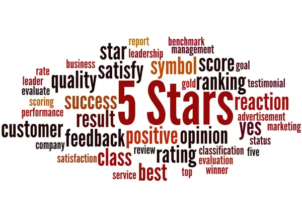 5 Stars, word cloud concept 7 — Stock Photo, Image