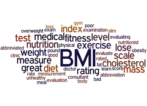 BMI, word cloud concept — Stockfoto