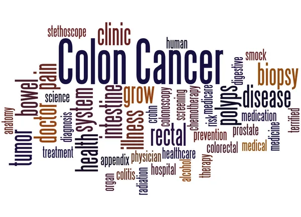 Colon Cancer, concepto de nube de palabras —  Fotos de Stock