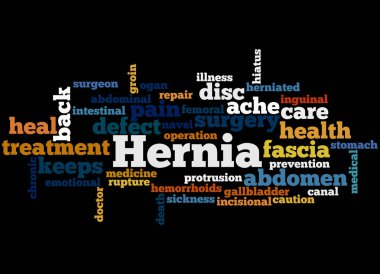 Hernia, word cloud concept 4 clipart