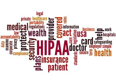 HIPAA, word cloud concept 4 clipart