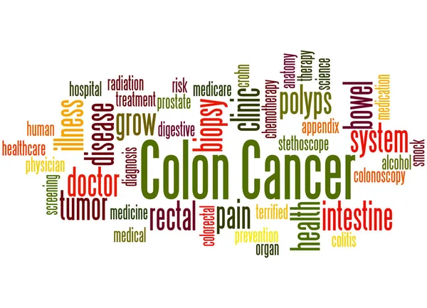 Cancerul de colon, conceptul de cloud cuvânt 6 — Fotografie, imagine de stoc