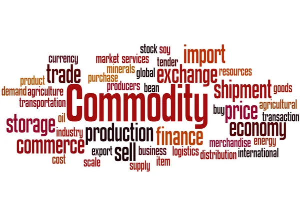 Commodity, word cloud concept 2 — Stock Photo, Image