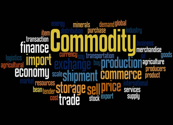 Commodity, word cloud concept 4 — Stock Photo, Image
