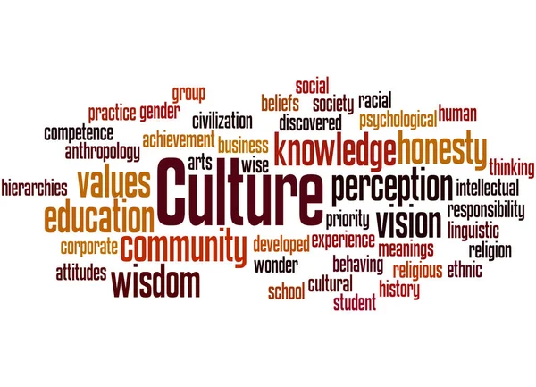 Cultuur, word cloud concept — Stockfoto