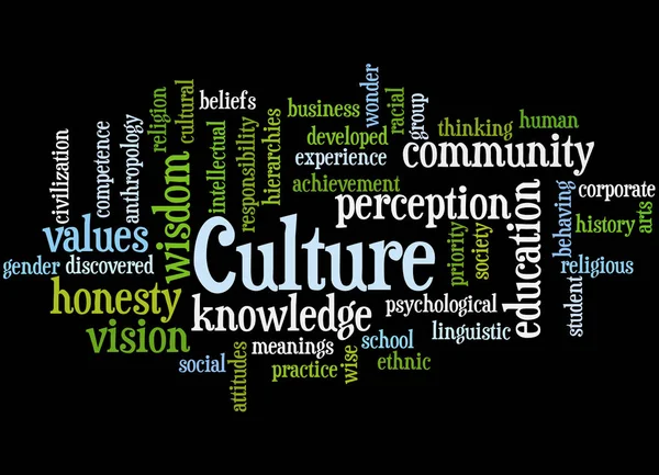 Cultuur, word cloud concept 5 — Stockfoto