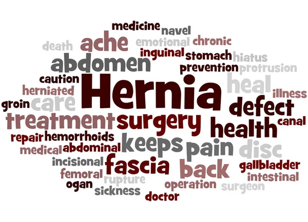 Hernia, concepto de nube de palabras 2 —  Fotos de Stock