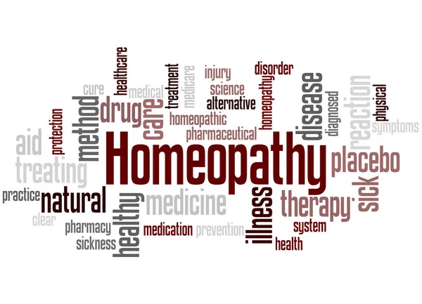 Homeopati, kelime bulutu kavramı 4 — Stok fotoğraf