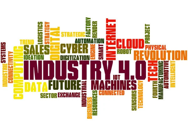 Industrie 4.0, Wort Cloud-Konzept 5 — Stockfoto