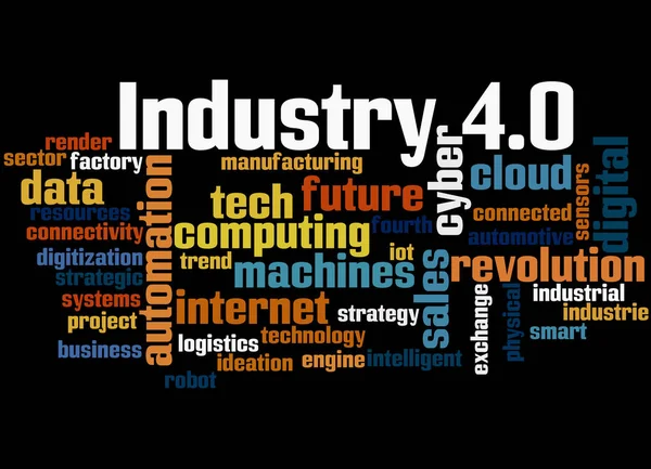 Industry 4.0, word cloud concept 6 — Stock Photo, Image