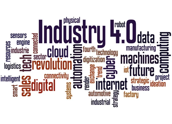 Industrie 4.0, Wort Cloud-Konzept 8 — Stockfoto