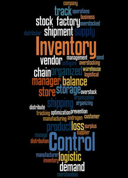Inventory Control, word cloud concept 2 — Stock Photo, Image