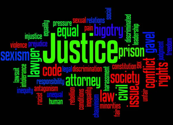 Igazságszolgáltatás szó felhő fogalmát 8 — Stock Fotó