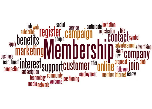 Membership, word cloud concept — Stock Photo, Image