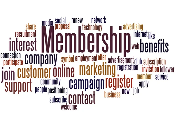 Membership, word cloud concept 2 — Stock Photo, Image