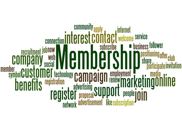 Membership, word cloud concept 4 — Stock Photo, Image