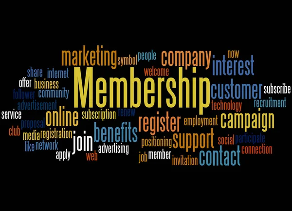 Membership, word cloud concept 5 — Stock Photo, Image