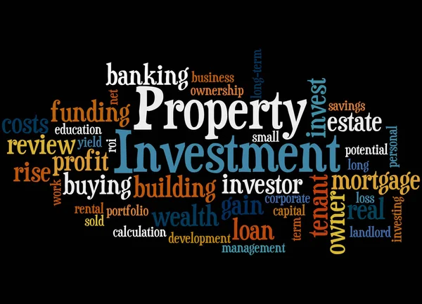 Investimento imobiliário, conceito de nuvem de palavras 5 — Fotografia de Stock