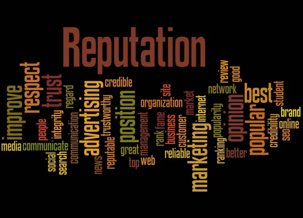 Reputatie, word cloud concept 3 — Stockfoto