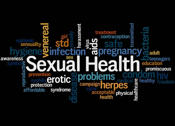 Seksuele gezondheid, word cloud concept 9 — Stockfoto