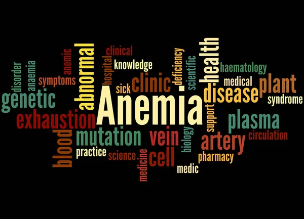 Anemia, conceito de nuvem de palavras — Fotografia de Stock