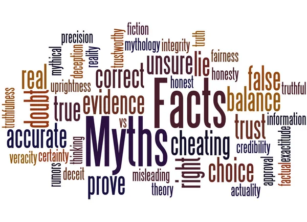 Faits - Mythes, concept de nuage de mots 5 — Photo