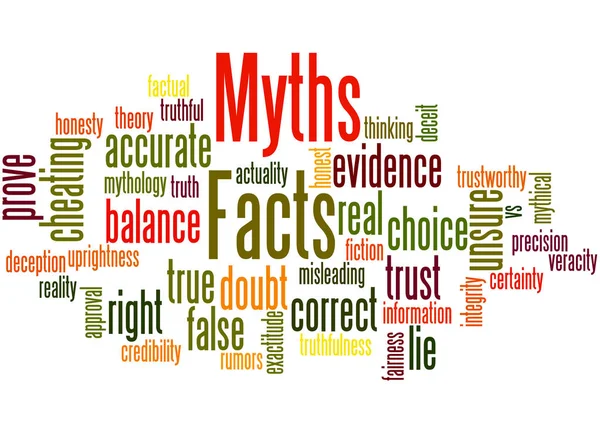 Facts - Myths, word cloud concept 7 — Stock Photo, Image