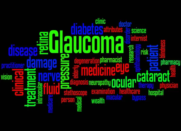 Glaucoma, word cloud concept 9 — Stock Photo, Image