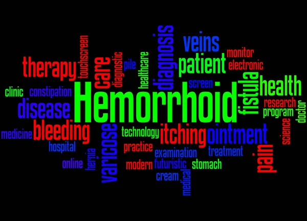 Hemorrhoid, σύννεφο λέξη έννοια 7 — Φωτογραφία Αρχείου