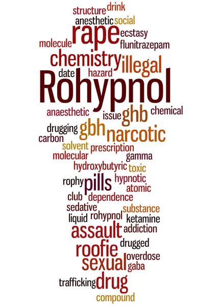 Rohypnol, word cloud konceptet — Stockfoto