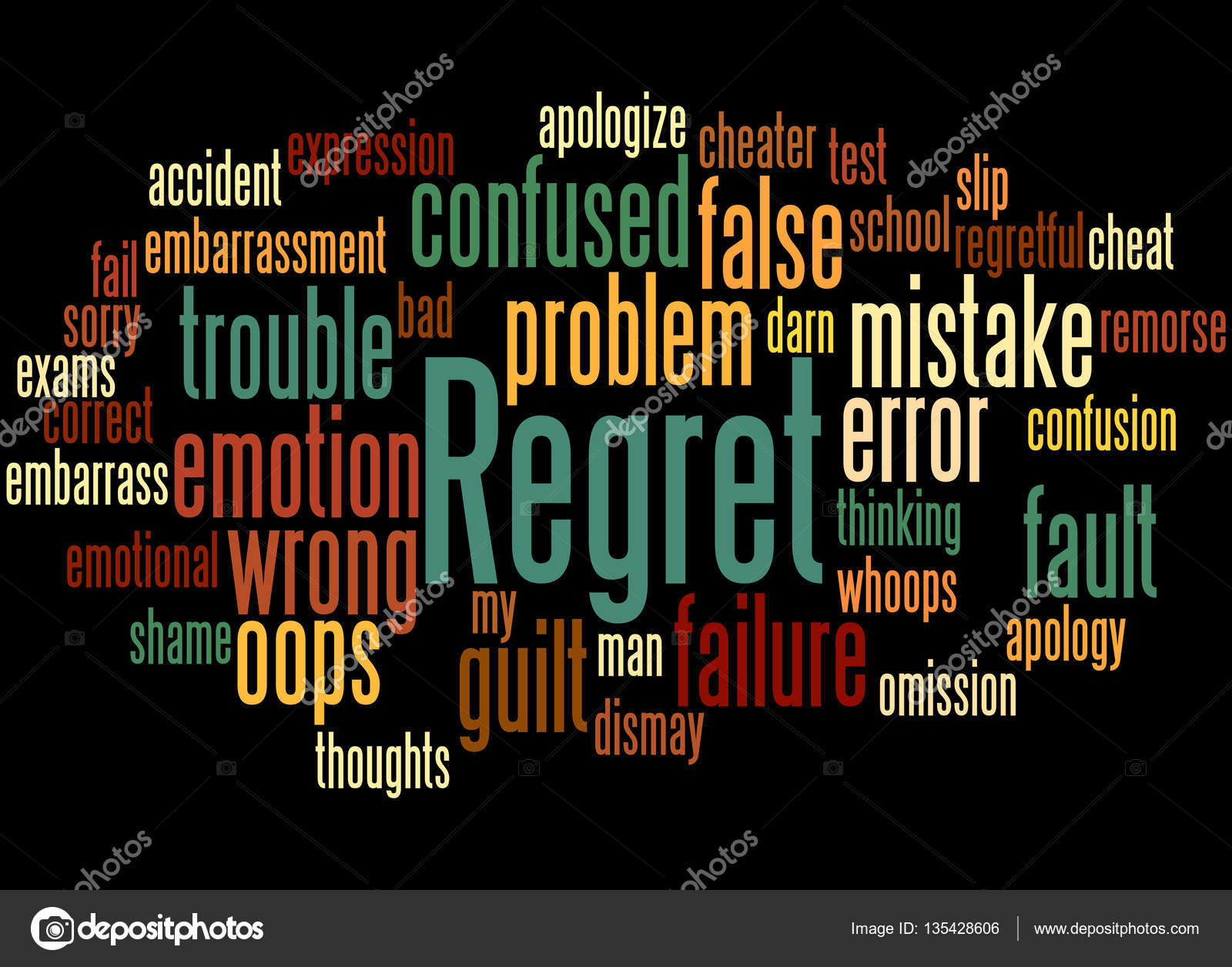 Regret, word cloud concept 5 Stock Photo by ©kataklinger 135428606