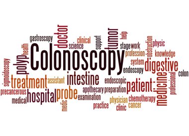 Colonoscopy, word cloud concept 9 clipart