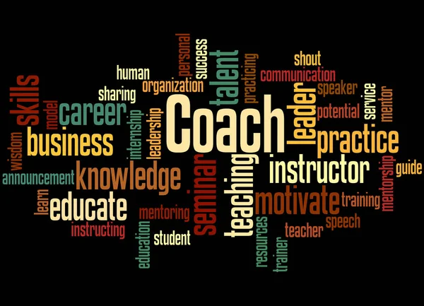 Coach, word cloud concept 6 — Stock Photo, Image